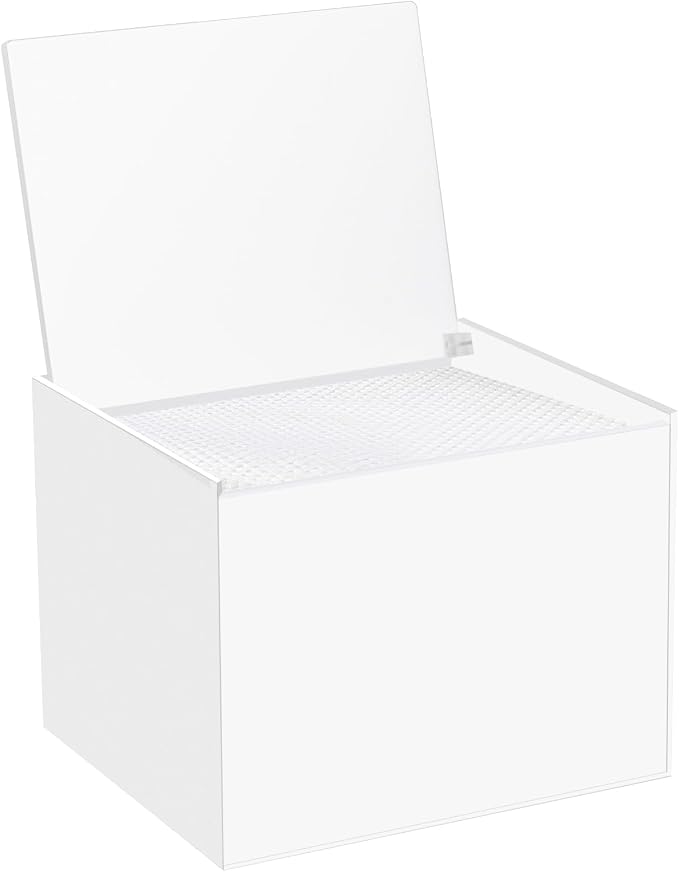 Disposable Face Facial Towel Holder Storage Box Acrylic Container, White
