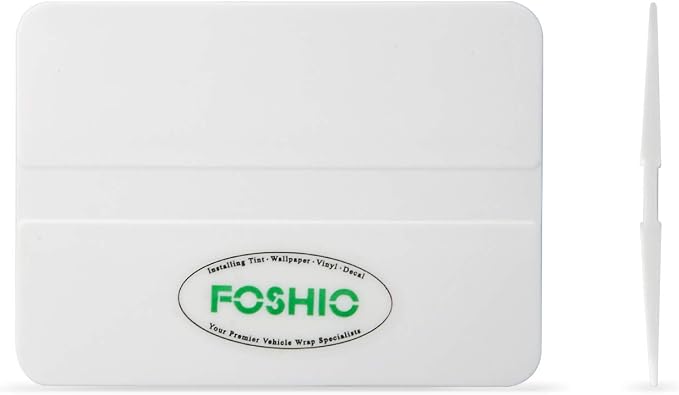 FOSHIO 4 Pack Professional Car Vinyl Applicator Tools 4 Inch Economical Squeegee for Window Tinting, Vinyl Decals, Sign Making, Vinyl Film Installing - White PP Plastic Scraper