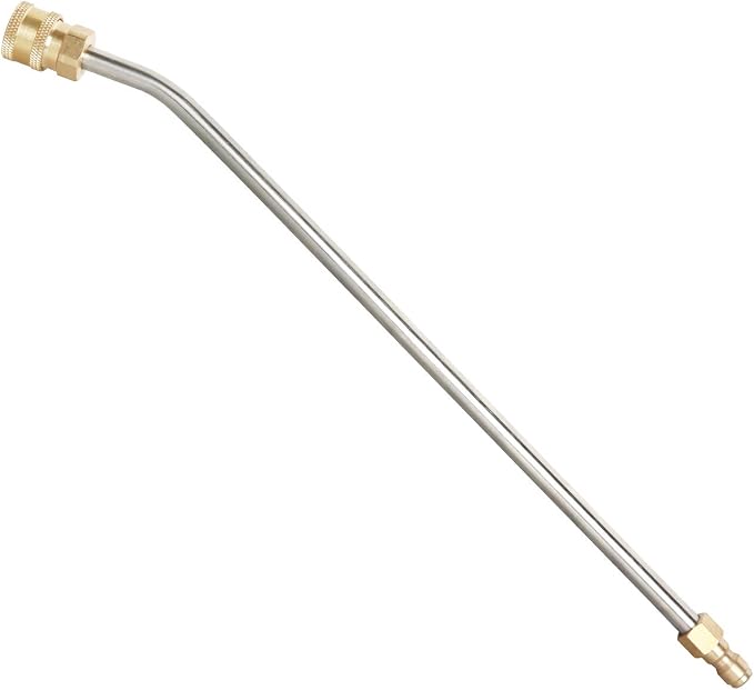 Washer Extension Gutter Cleaner Attachment Accessory,High Pressure Washer Gutter Rod for Lance/Wand 1/4 Inch Quick Connect,30 Degrees Curved Rod,14 inch