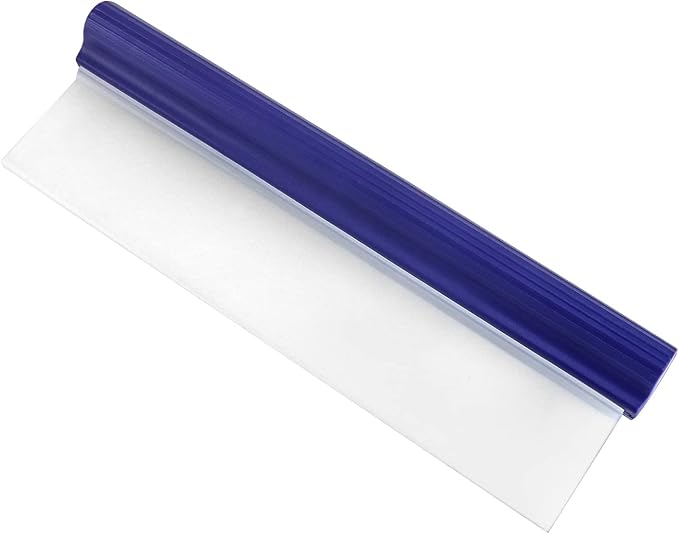 QWORK Water Car Squeegee,12 inch Flexible Water Silicone Window Squeegee for Car Or Home Use, Blue