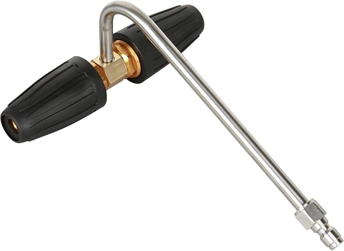 Pressure Washer Gutter Cleaner, Two Rotating Turbo Nozzles Attachment, 1/4 Inch Quick Connect, 4000 PSI