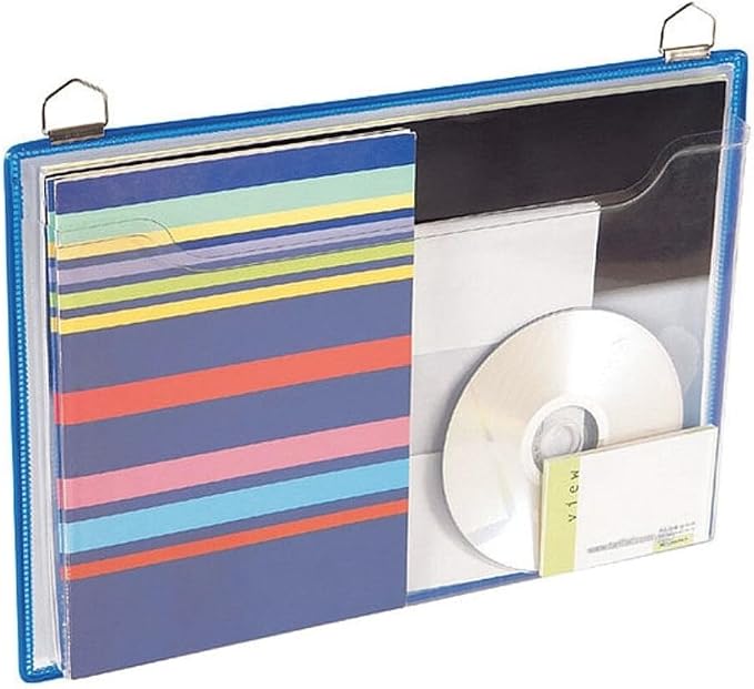 Tarifold Hanging Brochure Holders, Letter Size, Landscape, 5 Pack | 5 wire-reinforced hanging pockets, fits letter size documents, landscape, integrated metal hanger