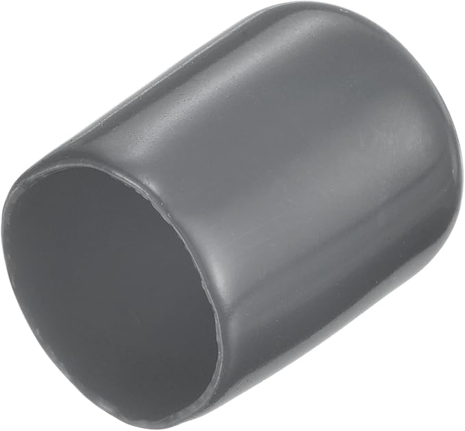 uxcell 20pcs Rubber End Caps 14.5mm ID Vinyl Round Tube Bolt Cap Cover Thread Protectors Dark Grey