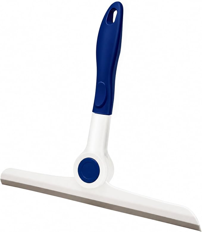 Window Squeegee for Glass Doors，All-Purpose 9.7” Window Cleaning Squeegee, Handheld for Windows, Car Windshields & More，Blue (9.7" Window Squeegee)