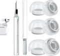 3 Pairs Replacement Ear Tips for AirPods Pro 2nd & 1st(S/M/L, Clear) | with Noise Reduction Hole, Silicone Ear Tips with Cleaning Pen & Portable Storage Box, Fit in the Charging Case
