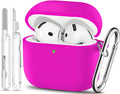 for AirPods 4 Case, TNSNK Silicone AirPod 4 Case Cover Compatible with Apple Airpods 4th Gen, Shockproof Protective Cases for Women Girly with Cleaner Kit and Keychain, Front LED Visible