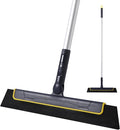 Yocada Floor Squeegee Broom EVA Foam Blade Aluminum Pole | Shower Bathroom Kitchen Home Tile Pet Hair Fur Floor Marble Glass Window Water Foam Cleaning Anti Static