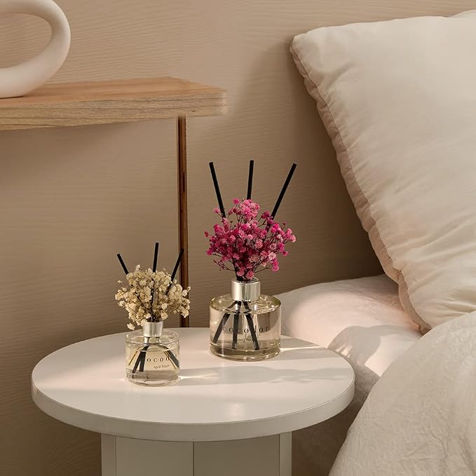 COCODOR Preserved Real Flower Reed Diffuser/Rose Perfume / 6.7oz(200ml) / 2 Pack/Reed Diffuser Set, Oil Diffuser & Reed Diffuser Sticks, Home Decor & Office Decor, Fragrance and Gifts