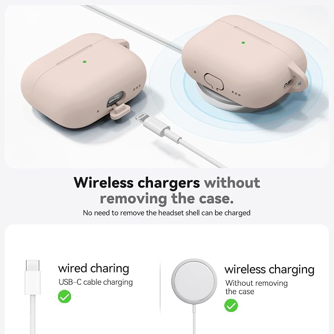 Ljusmicker for AirPods Pro 3 Case 2025 with Cleaner Kit,Milk Tea | Soft Silicone Protective Cover for Apple AirPod Pro 3rd Generation Case with Keychain for Women Men,Shockproof