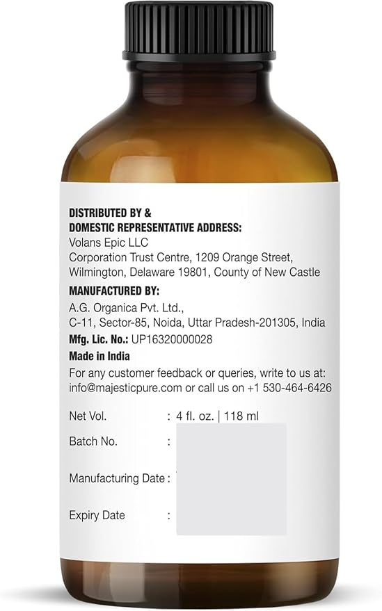 Majestic Pure Tea Tree Essential Oil for Diffuser - 4 Fl Oz | 100% Natural Tea Tree Oil for Hair, Skin Care, Carrier Oil Blend, Aromatherapy & DIY Soap Making Scent