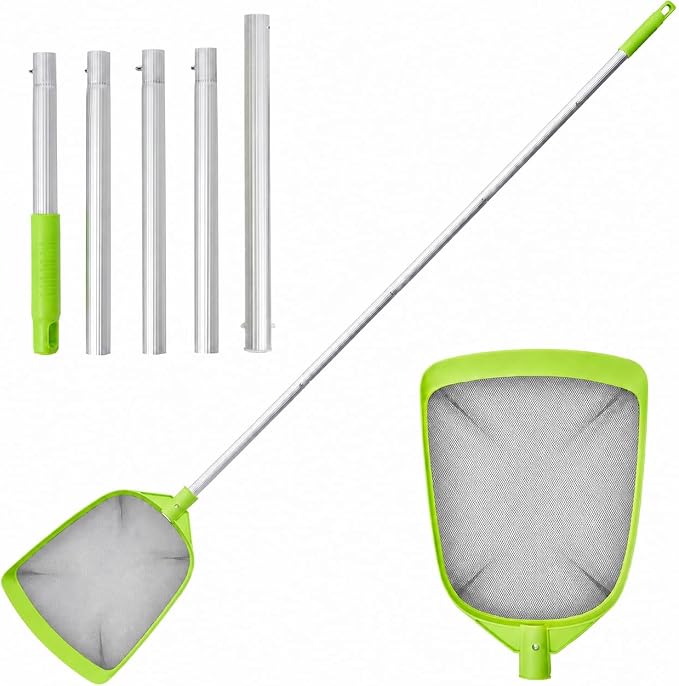Sepetrel Pool Skimmer Net- Total Length 72 inches Rake with Pole,Accessories for Cleaning Inground/Above Ground Swimming Pool, Pond,Spa and Hot Tub Leaf Debris