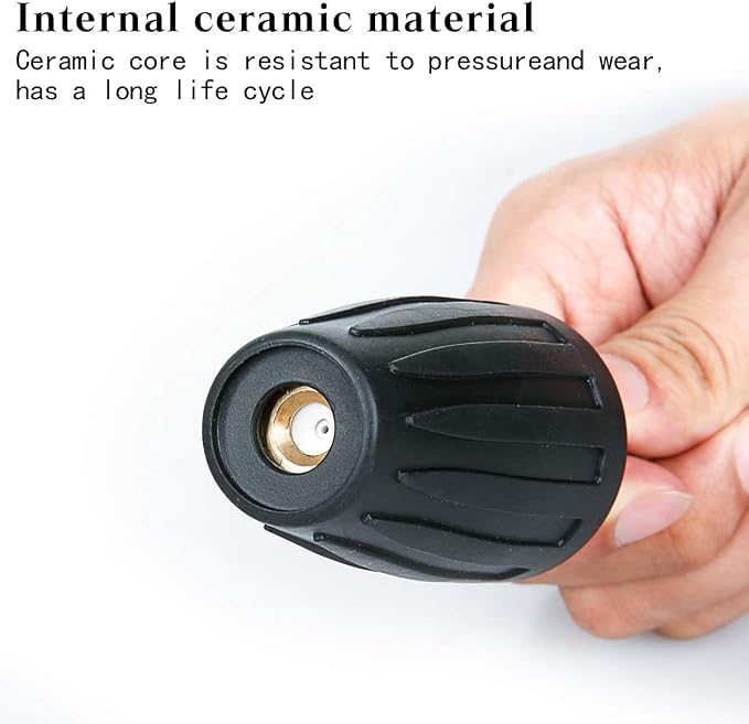 Pressure Washer Gutter Cleaner, Two Rotating Turbo Nozzles Attachment, 1/4 Inch Quick Connect, 4000 PSI