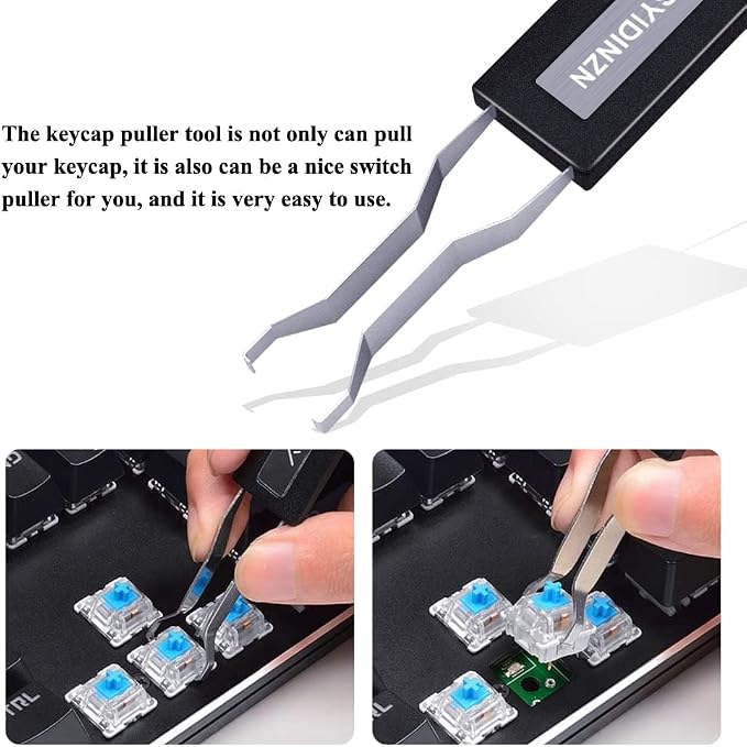Keycap Puller Stainless Steel Key Removal Tool Keycaps Remover for Mechanical Keyboard Removing Fixing Tools