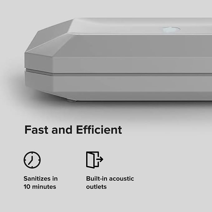 PhoneSoap Basic Cell Phone UV Light Sanitizer Box | Patented and Clinically Proven 360 Degree UV Light Sanitizer | (White)