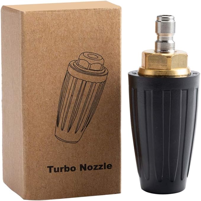 AURORA CAR Pressure Washer Tips Turbo Nozzle Pressure Washer 4000 PSI Max | Rotating Pressure Washer Nozzle with 1/4'' Quick Connect for Cleaning Brick, Concrete, and Vinyl Surfaces，4.0 GPM 4.0 Orifice