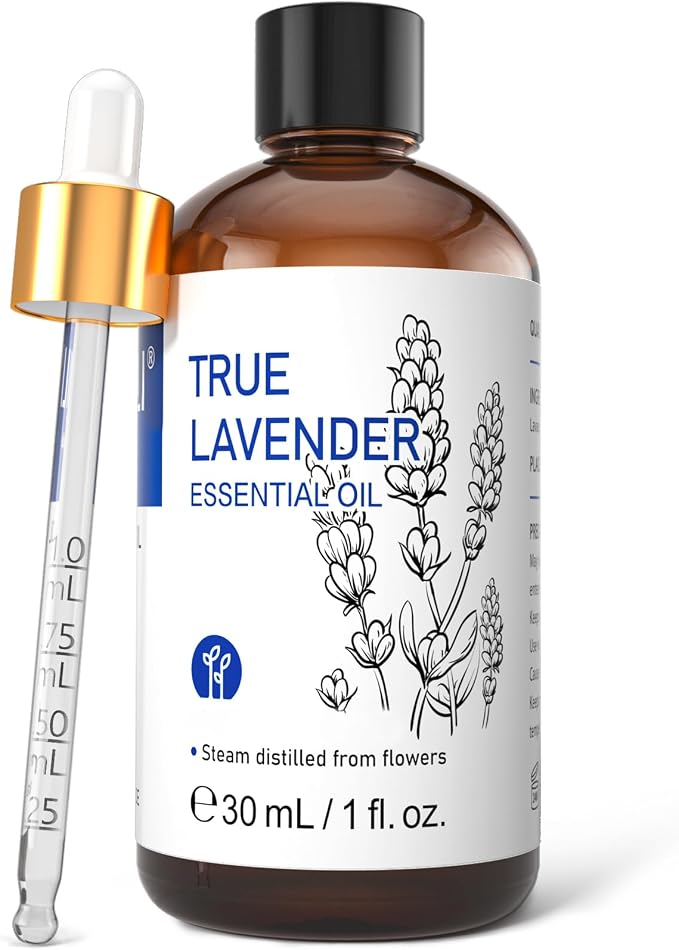HIQILI Lavender Essential Oil for Diffuser, Aromatherapy & Air Freshening | Relaxing Aroma for Sleep, Ideal for Massage, DIY Candle Soap, Laundry & Home Cleaning Freshener - 30mL / 1.01 fl oz