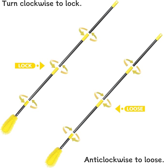 Gutter Cleaning Tools from The Ground, 10 FT Gutter Cleaning Brush with Telescopic Pole, Long Reach Gutter Guard Roofing Tool for Removing Leaves and Debris