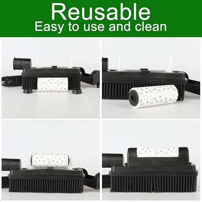 Rubber Pet Hair Removal Brush Lint & Hair Removal Cat Dog Hair Remover Brush Pet Hair Removal Tool Silicone Lint and Debris Remover for Cleaning,Grooming,Home (Black Plus)