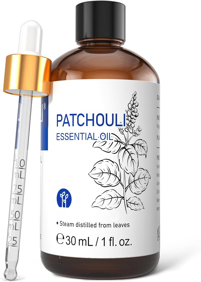 HIQILI Patchouli Essential Oil for Diffuser, Skin & Perfume | For aromatherapy use and ideal gift choice – 30mL / 1.01 fl.oz