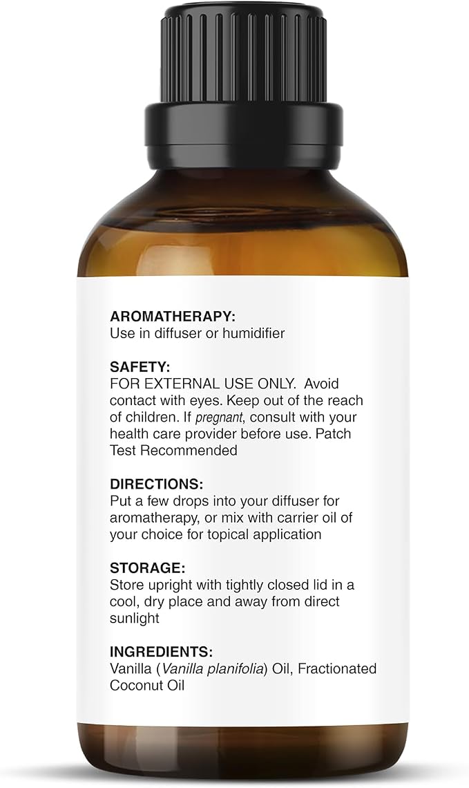 Majestic Pure Vanilla Essential Oil for Diffuser - 0.3 Fl Oz | 100% Natural Essentials Oils for Aromatherapy, Massage, Steam inhalation, Air Freshing, Soap and Candle Making