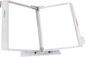 Tarifold Desktop Reference Display System, 10 Pockets, Expandable, White | 10 double-sided PVC pockets, holds 20 letter-size sheets, sturdy metal base, quick-find indexing, quick and easy to assemble
