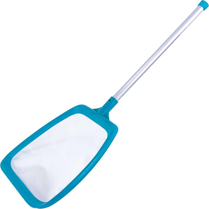 U.S. Pool Supply Professional Spa, Hot Tub, Pool Hand Leaf Skimmer Net with 17" Aluminum Pole - Ultra Fine Mesh Netting, Clean the Finest Debris - Pond, Kid Kiddie Inflatable Pool Cleaning Maintenance