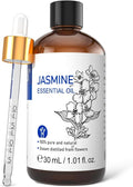 HIQILI Jasmine Essential Oil, for Diffuser, Hair, Skin, Perfume Making | Soft Floral Scent for Massage, Nourish Hair & Complexion, Ideal for Diffuser & DIY Perfume - 30mL / 1 Fl Oz
