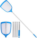TidyMister Pool Leaf Skimmer Net Ultra Fine Mesh with Aluminum Poles 6Ft Swimming Pool Cleaning Net Leaf Catcher for Above Ground Pools Inground Pools