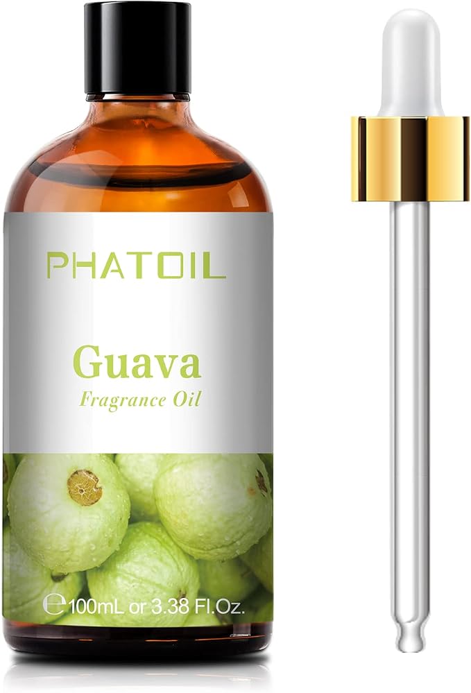 PHATOIL Guava Fragrance Oil for Diffuser Aromatherapy 3.38FL.OZ | Long Lasting Scented Oils For Humidifier, Air Freshener, DIY Soap Candle, Scent Project Making, Aroma Oil for Home Freshening