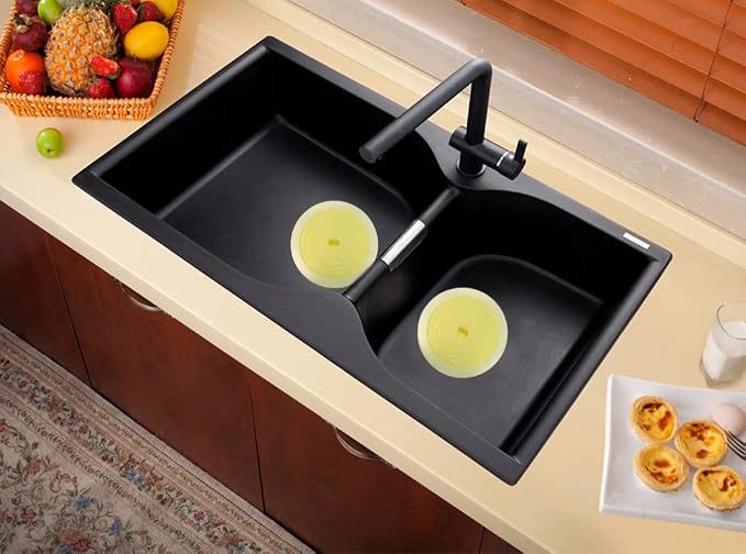 V-TOP Bathtub Drain Plug 2 Pack, 6 inches Large Silicone Tub Stopper Hair Stopper Flat Suction Cover for Kitchen Bathroom and Laundry (Yellow Transparent)