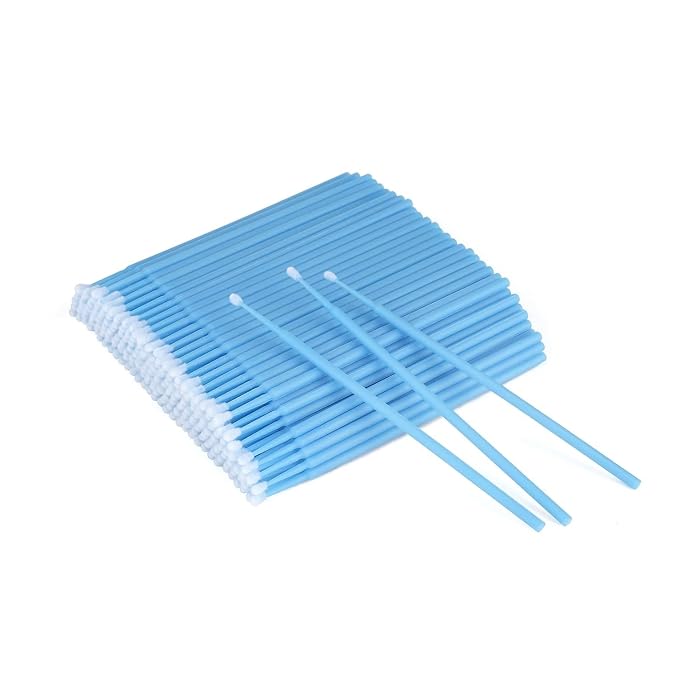 G2PLUS 500PCS Cotton Swabs, Disposable Micro Applicators Brush for Makeup and Personal Care Cosmetic Brush, Micro Swabs for Eyelash Extensions, Nails, Eyeliner (Head Diameter: 2.5mm/0.098'') | Cotton Tips, 2.5 mm / 0.098 in Diameter, Single Use for Eye...
