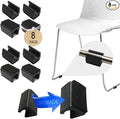 Rectangle U Shaped Chair Leg Tips Cap with Felt Pads,Furniture Feet Protectors Slide Smoothly Glides,Protect Hardwood Floor No Scratches No Noise,Fit 14mm(9/16inch) Diameter Tubular Legs (Black 8PCS)