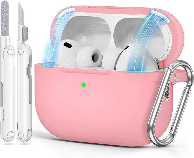 for AirPods Pro 3 Case 2025,Come with Cleaner Kit,Magnetic Purple | Silicone Protective Cover for Airpod Pro 3rd Generation Case with Keychain,for Women Men,One-Piece Design,Shockproof,Magnetic