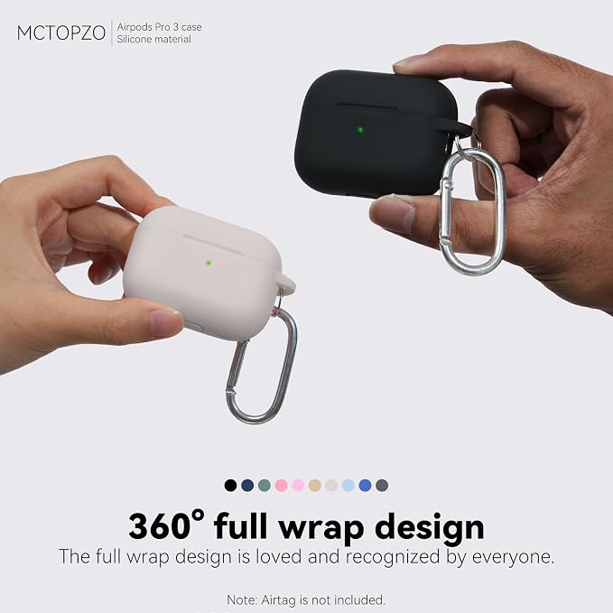 for AirPods Pro 3 Case 2025,Come with Cleaner Kit,Stone | Silicone Protective Cover for Airpod Pro 3rd Generation Case with Keychain,for Women Men,One-Piece Design,Shockproof