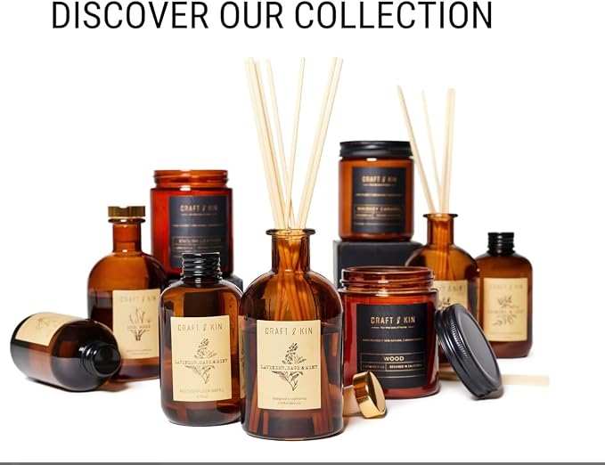 Craft & Kin Reed Diffuser Sticks – 3-Pack of 8 Natural Rattan Diffuser Sticks – Eco-Friendly Reed Replacement for Essential Oil Diffusers – Home Fragrance Accessory for Bedroom & Bathroom