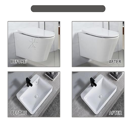 Tile and Ceramic Glaze Repair Paste,Ceramic Tile Crack Repair,Porcelain Sink Repair Kit,Tilegrout Repair,for Bathtub Tilefloors,Sinks, and Toilets (3PC)