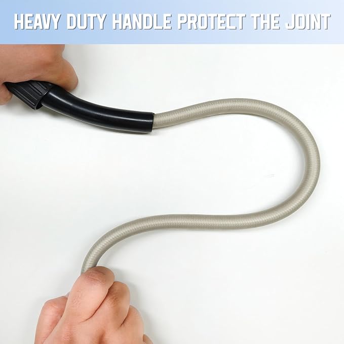 PVC Pressure Washer Hose 50 FT x 1/4", Kink Resistant Power Washer Hose, High Pressure Water Hose Extension Replacement for Home Use with M22-14mm Brass Fittings, 3300 PSI, Gray