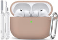 for AirPods Pro 3 Case 2025,Come with Cleaner Kit,Brown | Silicone Protective Cover for Airpod Pro 3rd Generation Case with Keychain,for Women Men,One-Piece Design,Shockproof