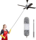 SetSail Extra-Long Dusters with Extension Pole 100-inch for Cleaning Bendable Microfiber Head Washable Ceiling Fan Cleaner Duster for Corner