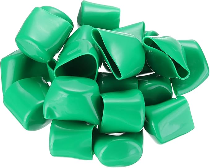 uxcell 20pcs Rubber End Caps 42mm(1 5/8") ID Vinyl PVC Round Tube Bolt Cap Cover Screw Thread Protectors Dark Green