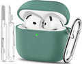 for AirPods 4 Case, TNSNK Silicone AirPod 4 Case Cover Compatible with Apple Airpods 4th Gen, Shockproof Protective Cases for Women Girly with Cleaner Kit and Keychain, Front LED Visible