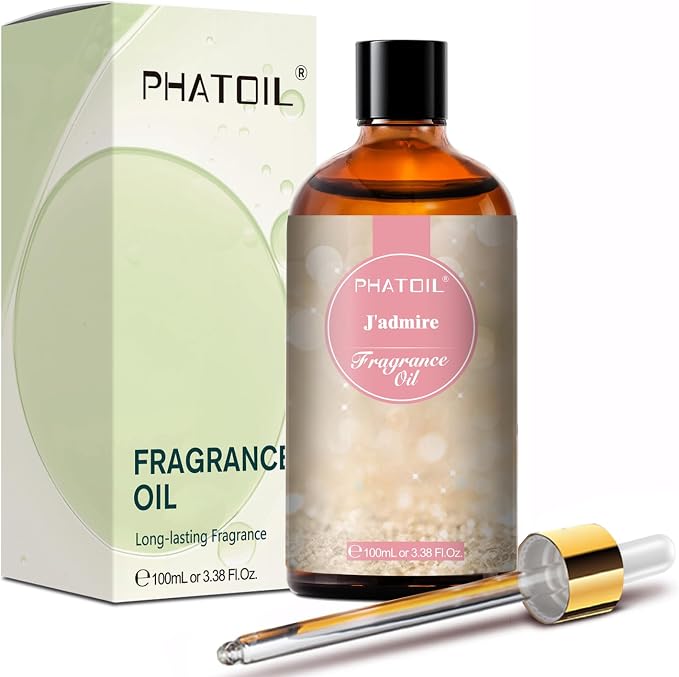PHATOIL J'admire Fragrance Oil for Diffuser, Aromatherapy 3.38FL.OZ | Long Lasting Scented Oils For Humidifier, Air Freshener, DIY Soap Candle, Scent Project Making, Aroma Oil for Home Freshening