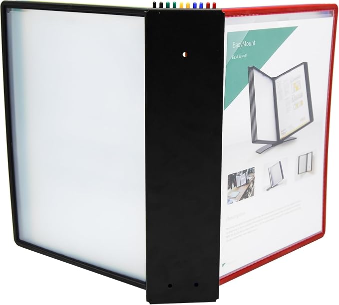 Tarifold Wall Mount Reference System, 10 Easy-Load Pockets, Assorted Colors | Tarifold Wall Mount Reference System, 10 Easy-Load Pockets, Assorted Colors