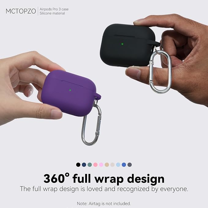 for AirPods Pro 3 Case 2025,Come with Cleaner Kit,Dark Purple | Silicone Protective Cover for Airpod Pro 3rd Generation Case with Keychain,for Women Men,One-Piece Design,Shockproof