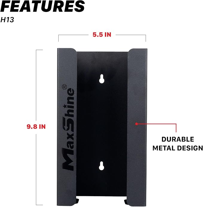 Maxshine Universal Metal Glove Box Holder & Microfiber Detailing Towels Set – Organizes Gloves, Towels, Wipes & Tissues in Garage or Workspace – Premium Auto Detailing Supplies & Accessories