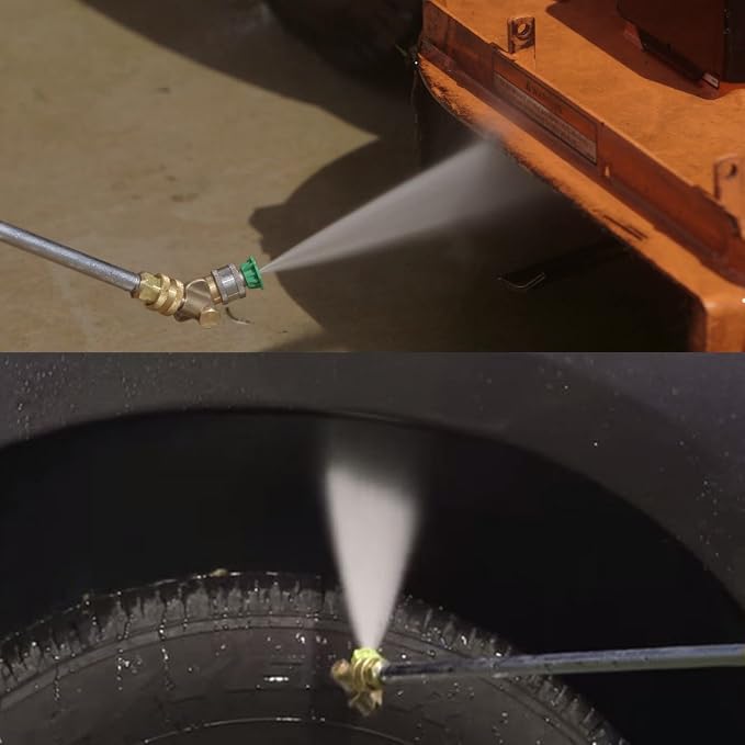 M MINGLE 240 Degree Rotation Gutter Cleaner Attachment, 4500 PSI | Pivoting Coupler for Pressure Washer Nozzle, Reaches Hard-to-Reach Spots, 1/4'' Quick Connect, For Gutters, Cars and Patios