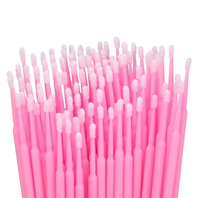 G2PLUS Micro Cotton Swabs 500PCS Disposable Eyelash Extension Applicators | Cotton Tips for Lash Extension Prep, Precise Detailing, Adhesive Cleanup, Professional Beauty Routines and Salon Work