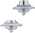 2 Pack Bathtub Drain Stopper with Removable Hair Catcher, 3-in-1 Pop-up Drain Plug Fits 1.38 to 1.8 Inch Holes, Upgrade Shower Drain Cover with Stainless Steel Filter