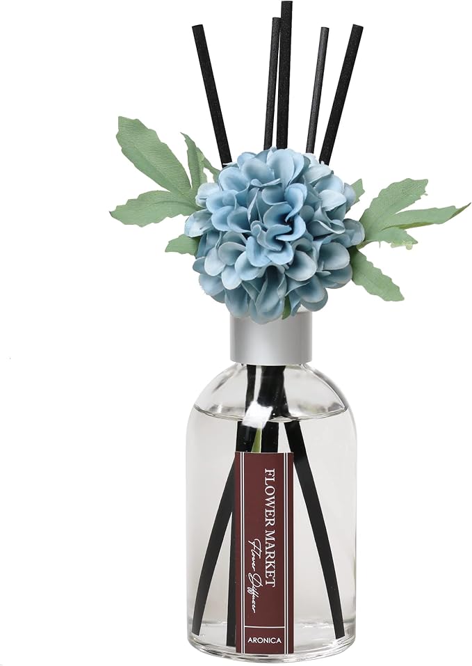 Flower Diffuser, Flower Market Scent Teal Bathroom Accessories, Summer Bath Decor Aqua Blue, Aesthetic Room Decor, Turquoise Living Room Decor