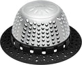 LEKEYE Shower Drain Hair Catcher/Bathtub Drain Cover/Drain Protector for Pop-Up & Regular Drains(Black)